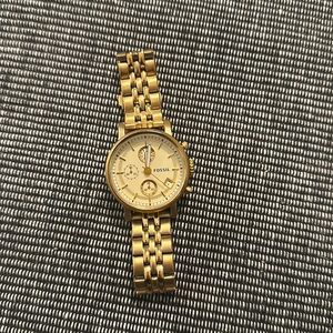 Fossil watch in gold color